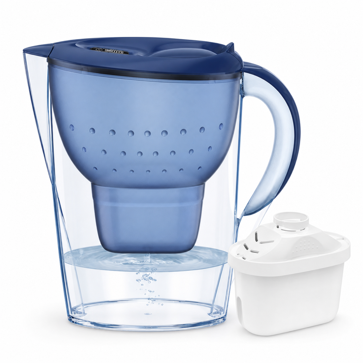 Carafe filtrante domestique Bonum Vitae, photo produit sur fond blanc