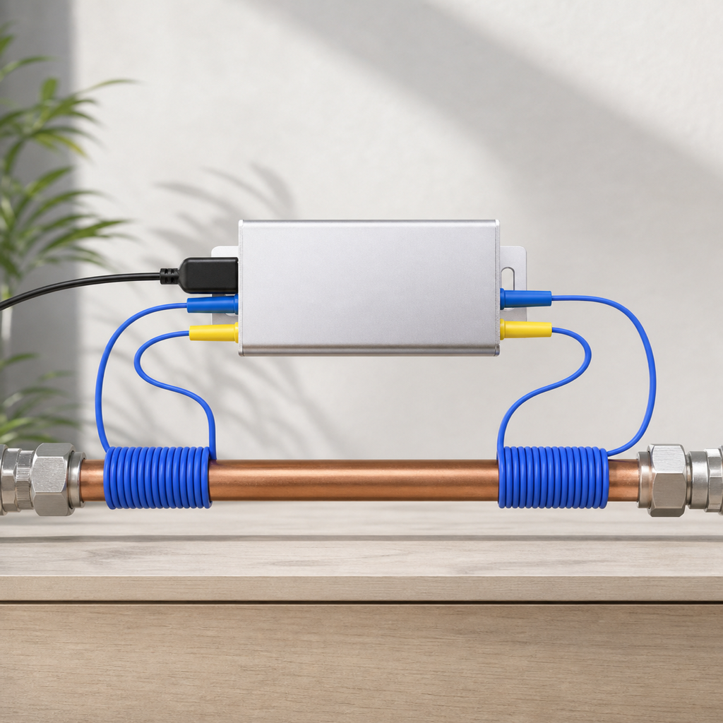 Détartrant d'eau électronique (variante) en situation d’utilisation