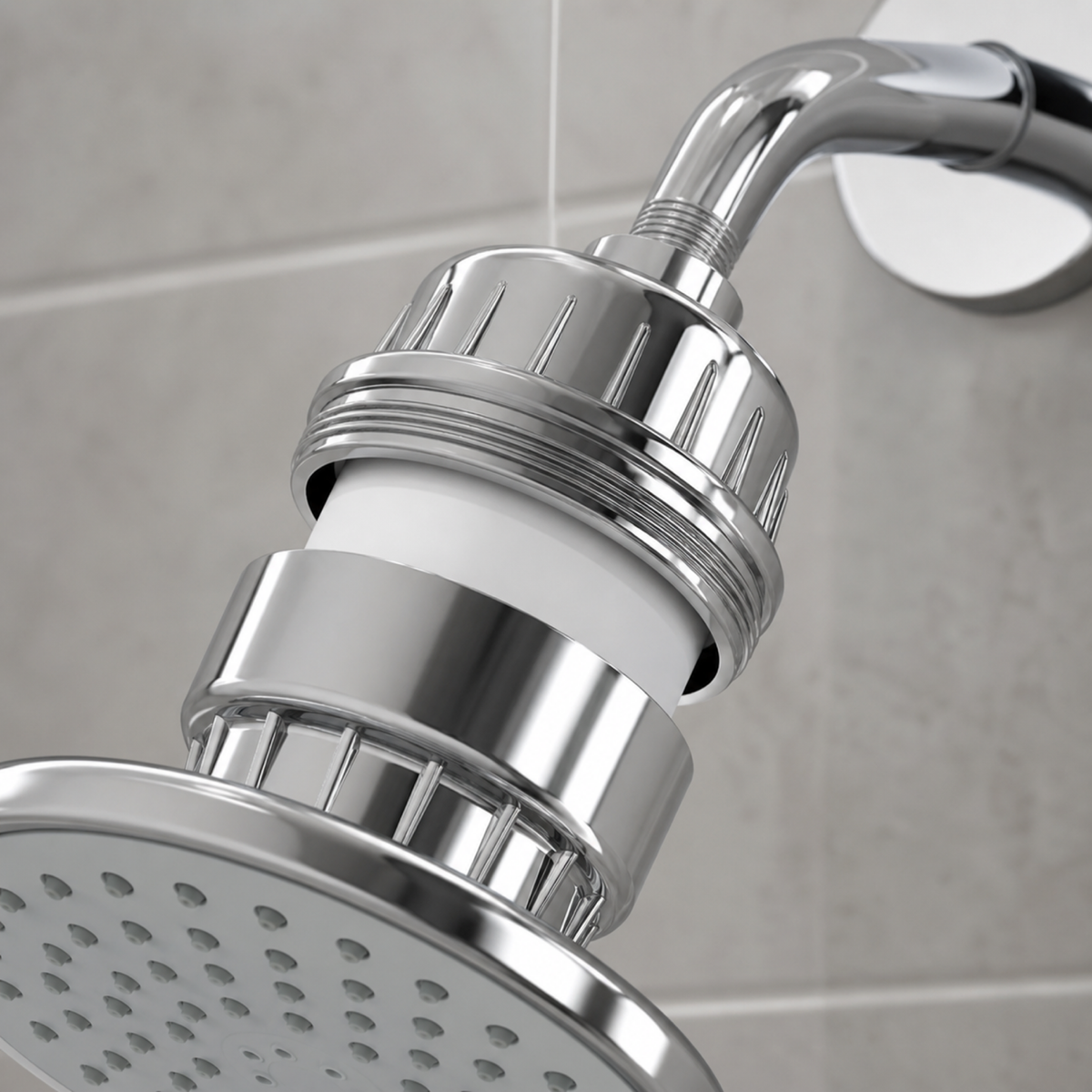 Filtre de pomme de douche 15/20 étapes en situation d’utilisation