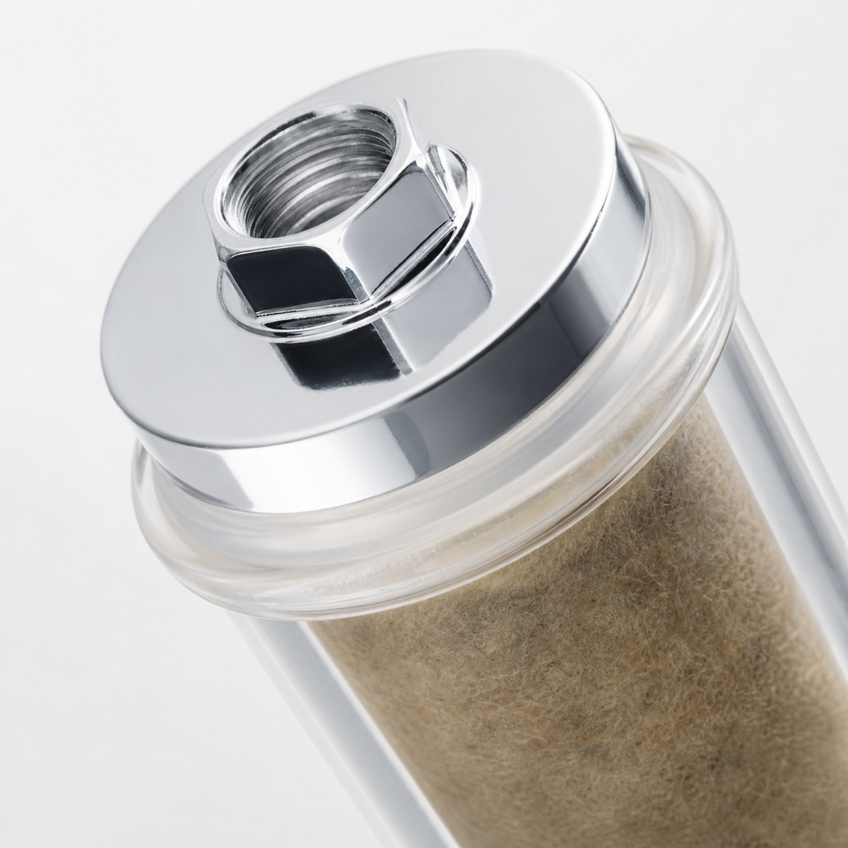Kit purificateur de sortie d'eau — détail de finition et matériau