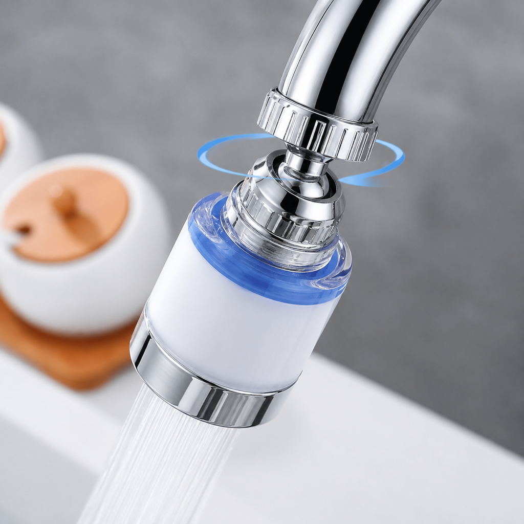 Éléments filtrants de robinet anti-chlore (lot) — détail de finition et matériau