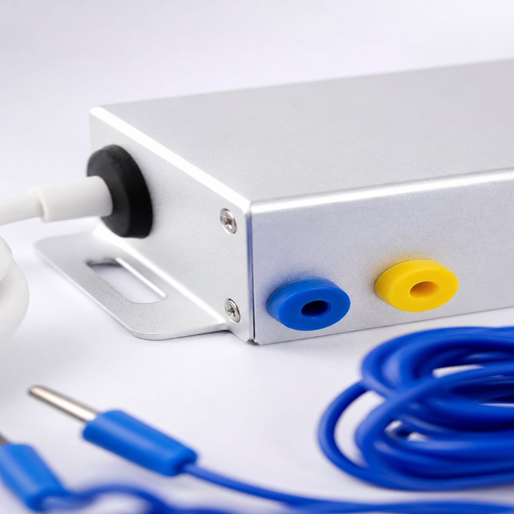Détartrant d'eau électronique (variante) — détail de finition et matériau