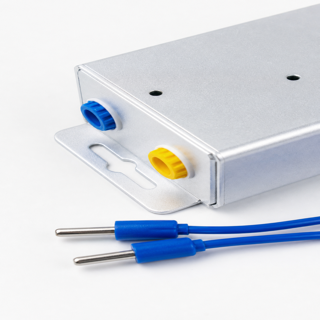 Détartrant d'eau électronique — détail de finition et matériau
