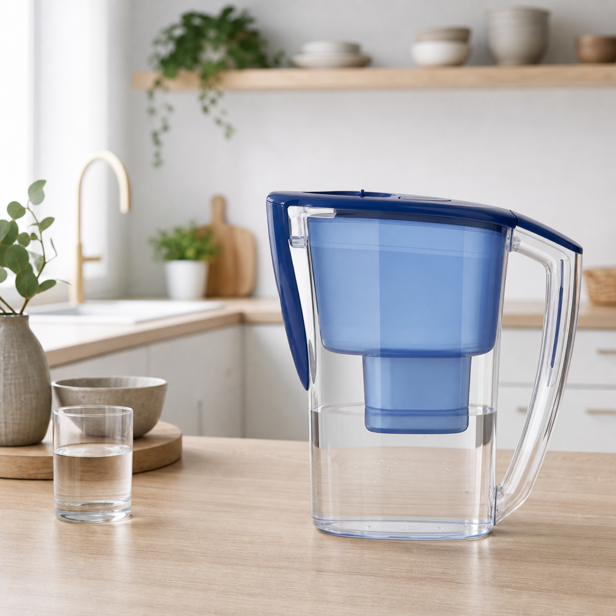 Carafe filtrante 3,6 L Bonum Vitae installé à la maison