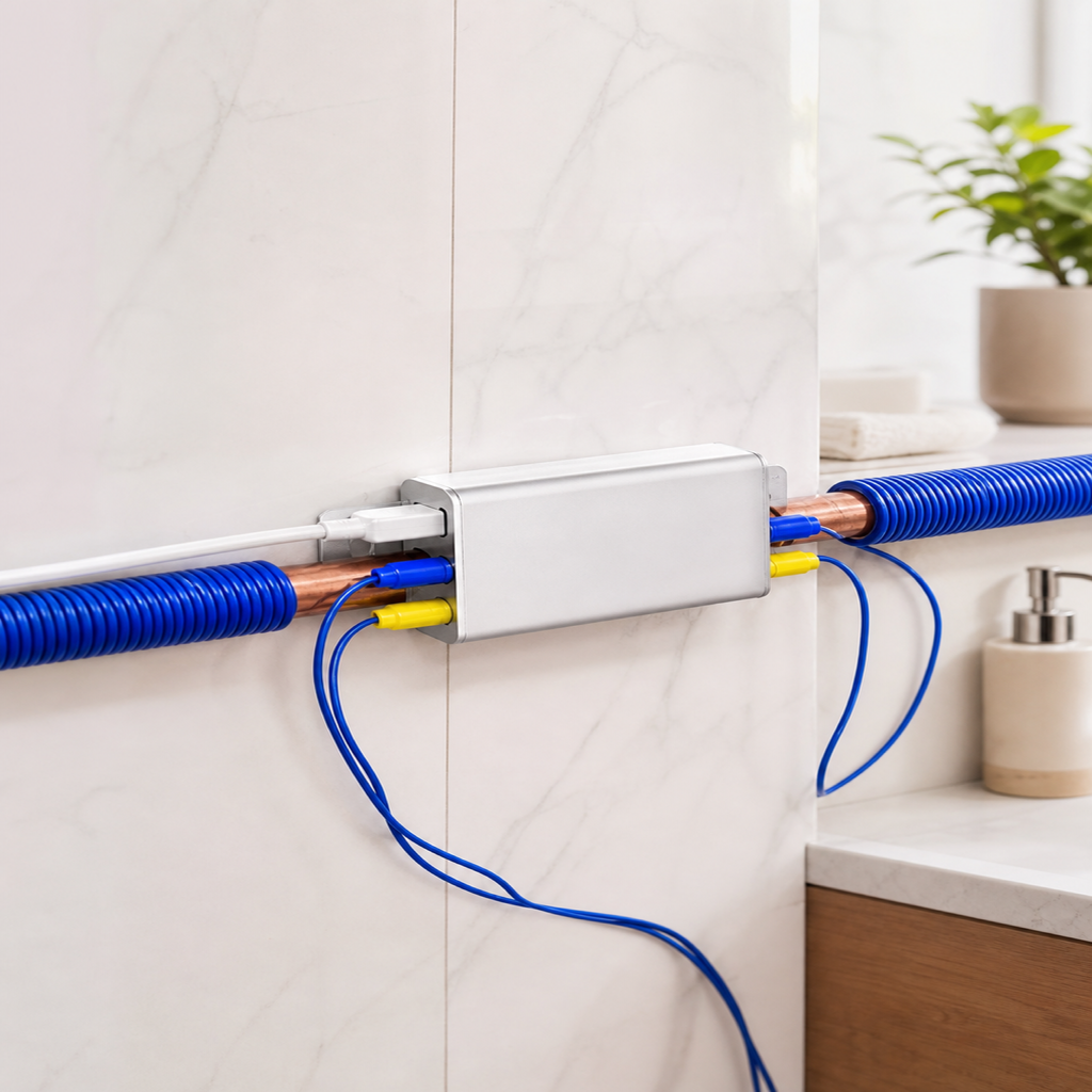 Détartrant d'eau électronique Bonum Vitae installé à la maison