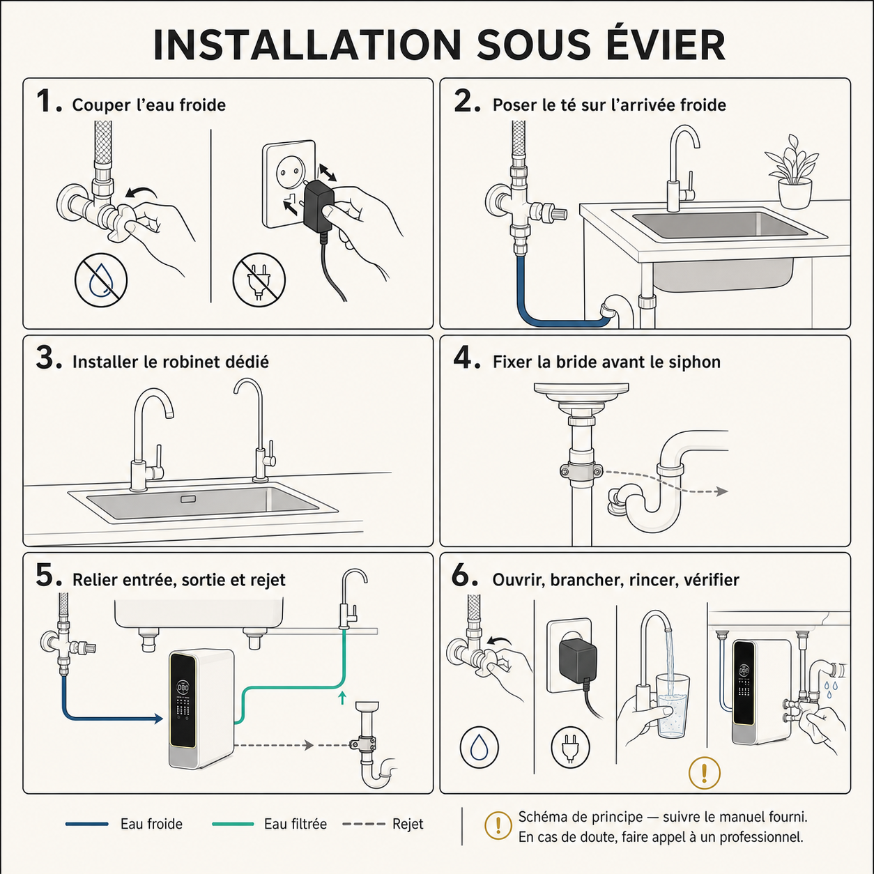 Osmoseur RO 600G sans réservoir — eau filtrée à la demande